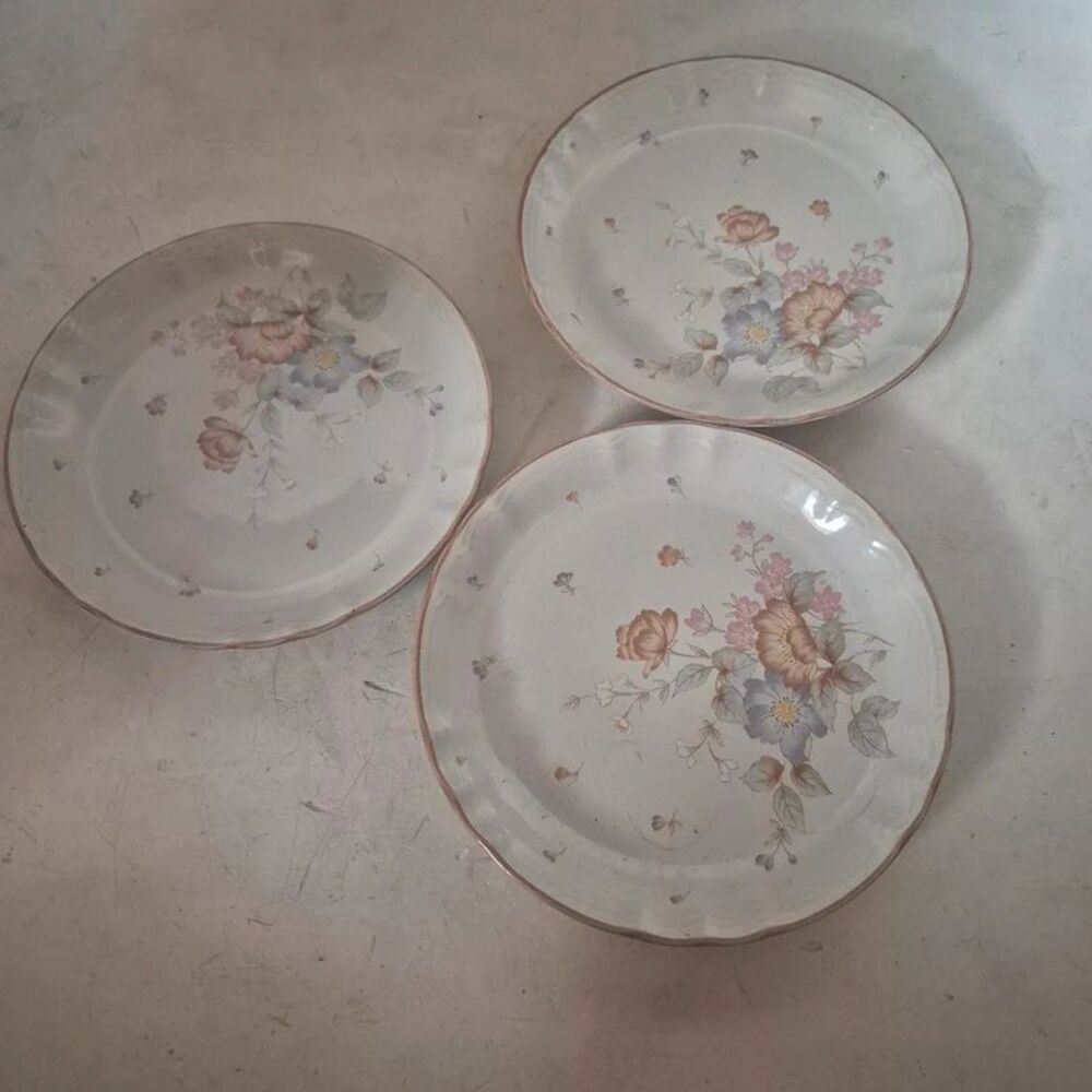 3 Mikasa Country Classics 7½ inch Wild Blossoms Salad Plates